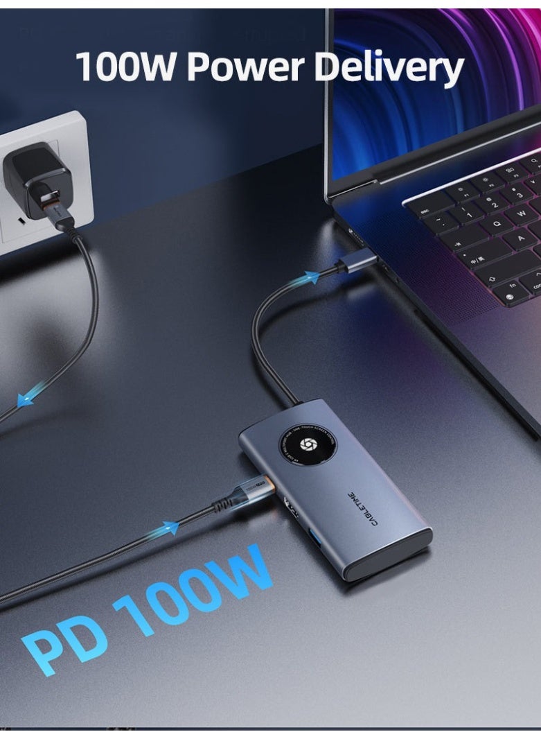 CABLETIME 6 IN 1 USB C MULTIPORT TRAVEL HUB COMPATIBLE WITH IPAD ANDROID TABLET IMAC - Image 3